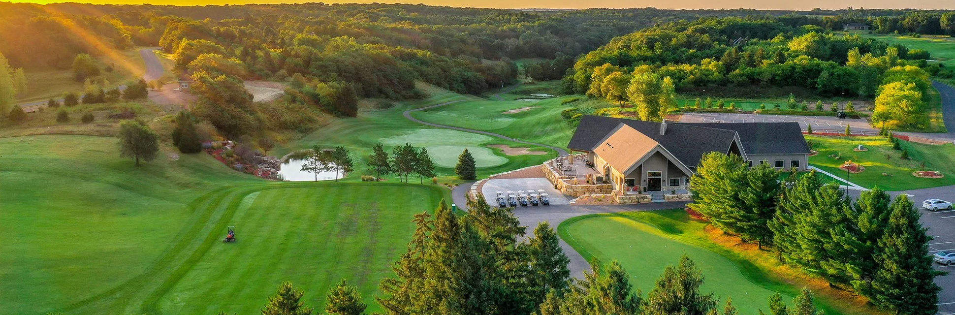 aerial view of golf course